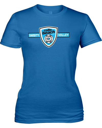 Carson Beach Volleyball Shield of Style Womens' Cut Tee