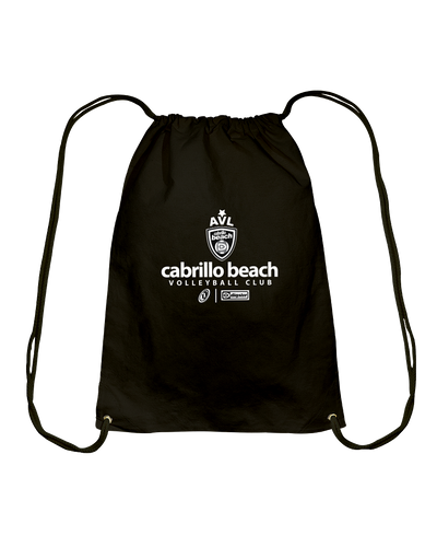 AVL Cabrillo Beach 03 Wht Cotton Drawstring Backpack