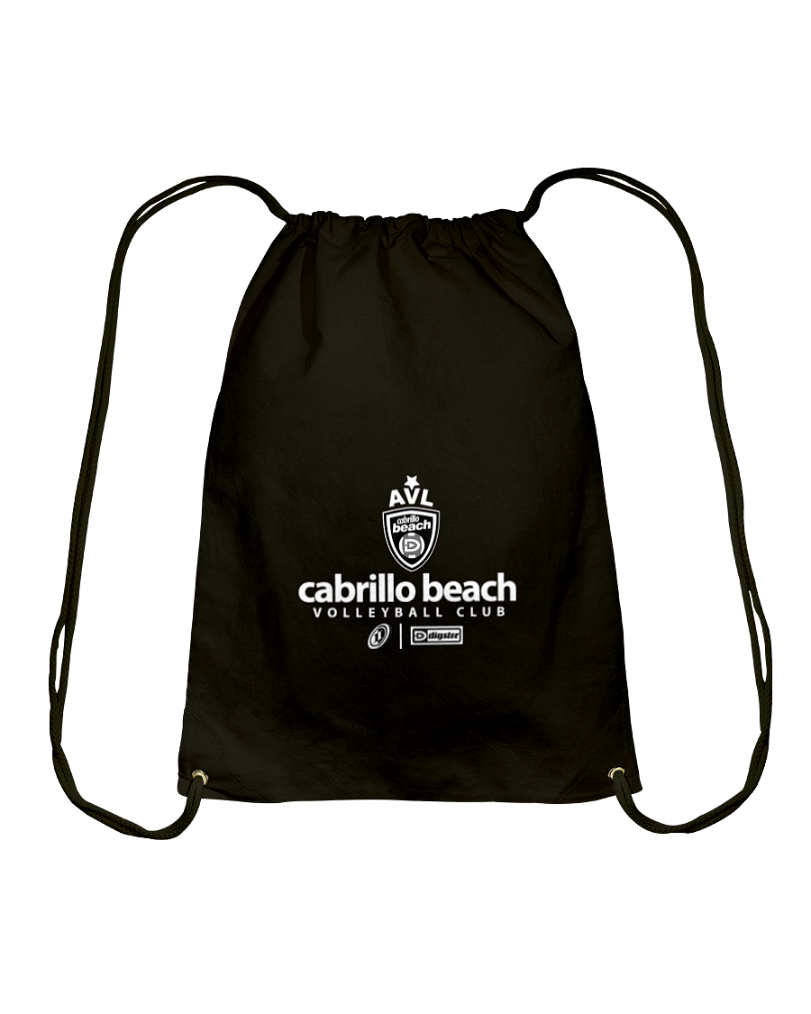 AVL Cabrillo Beach 03 Wht Cotton Drawstring Backpack