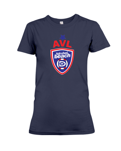 AVL High School Logo RWB Ladies Tee