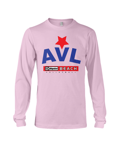AVL Digster Beach Volleyball Logo Long Sleeve Tee