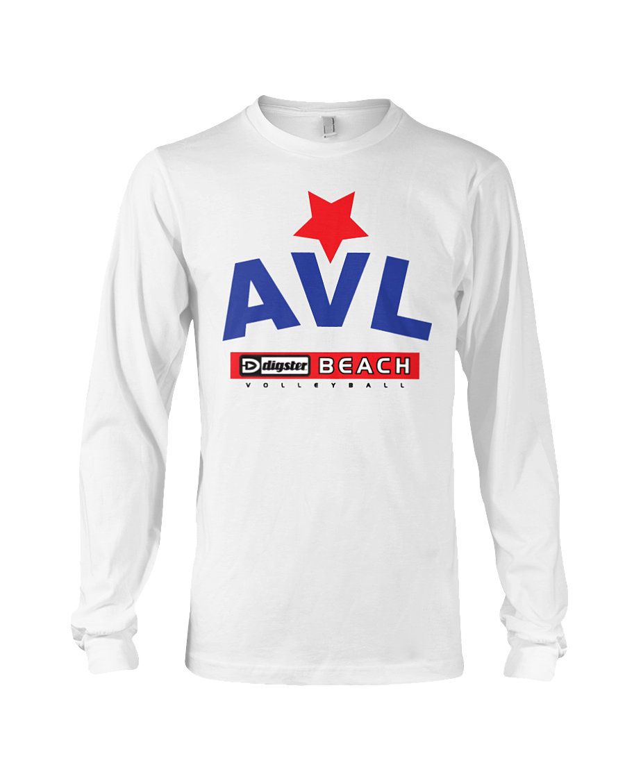 AVL Digster Beach Volleyball Logo Long Sleeve Tee