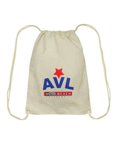 AVL Digster Beach Volleyball Logo Cotton Drawstring Backpack