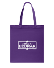 Time For Bednar Canvas Shopping Tote