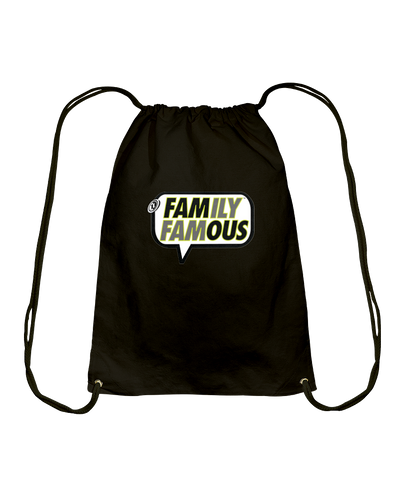 Family Famous Brand Logo Cotton Drawstring Backpack