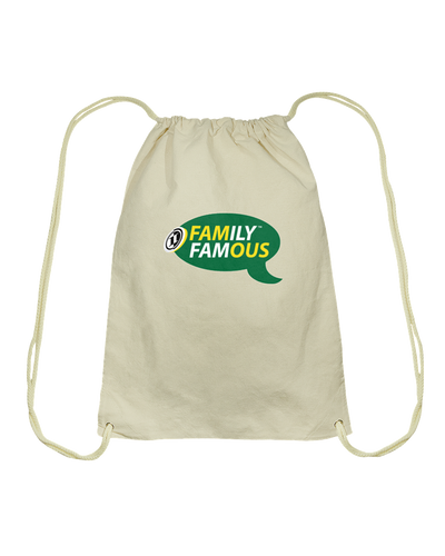 Family Famous Brand Logo Cotton Drawstring Backpack