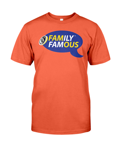 Family Famous Brand Logo Blue Gold Tee