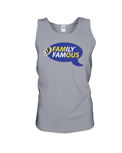 Family Famous Brand Logo Blue Gold Cotton Tank