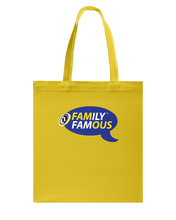 Family Famous Brand Logo Blue Gold Canvas Shopping Tote