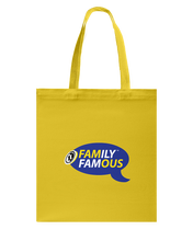 Family Famous Brand Logo Blue Gold Canvas Shopping Tote