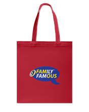 Family Famous Brand Logo Blue Gold Canvas Shopping Tote