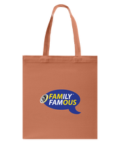 Family Famous Brand Logo Blue Gold Canvas Shopping Tote