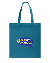 Family Famous Brand Logo Blue Gold Canvas Shopping Tote