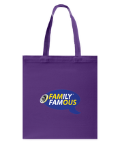 Family Famous Brand Logo Blue Gold Canvas Shopping Tote