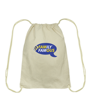 Family Famous Brand Logo Blue Gold Cotton Drawstring Backpack
