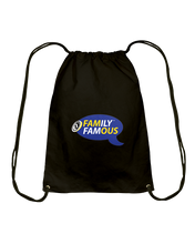 Family Famous Brand Logo Blue Gold Cotton Drawstring Backpack