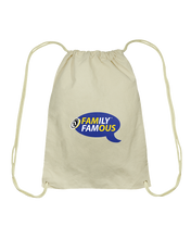 Family Famous Brand Logo Blue Gold Cotton Drawstring Backpack