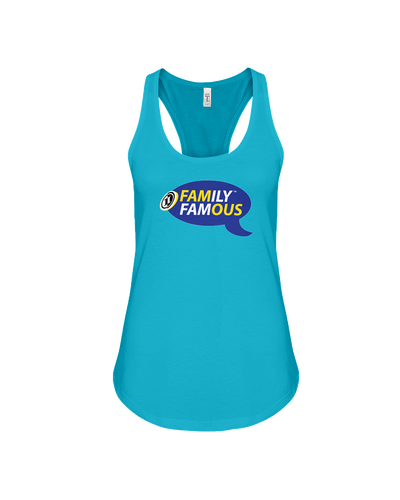 Family Famous Brand Logo Blue Gold Racerback Tank
