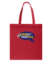 Family Famous Brand Logo Purple Gold Canvas Shopping Tote