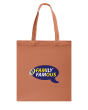 Family Famous Brand Logo Purple Gold Canvas Shopping Tote