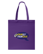 Family Famous Brand Logo Purple Gold Canvas Shopping Tote