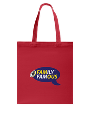 Family Famous Brand Logo Purple Gold Canvas Shopping Tote