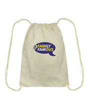 Family Famous Brand Logo Purple Gold Cotton Drawstring Backpack