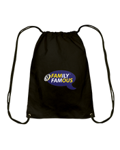 Family Famous Brand Logo Purple Gold Cotton Drawstring Backpack