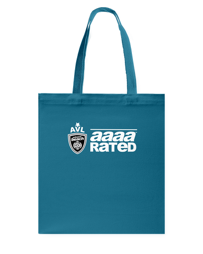 AVL AAAA Rated Wht Canvas Shopping Tote