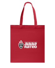 AVL AAAA Rated Wht Canvas Shopping Tote