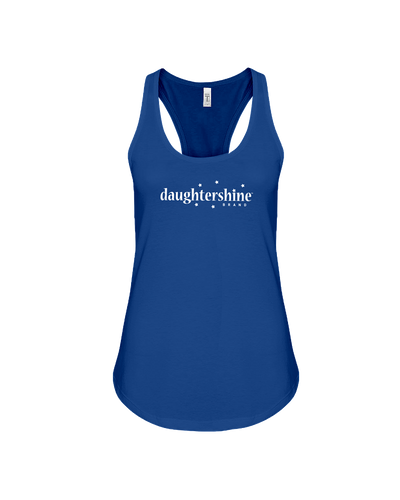 Daughtershine Brand Logo White Racerback Tank