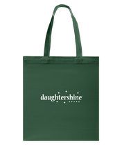 Daughtershine Brand Logo White Canvas Shopping Tote