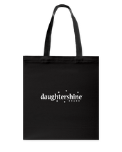Daughtershine Brand Logo White Canvas Shopping Tote