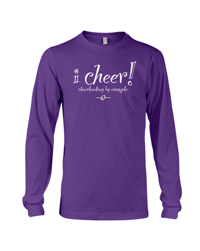 I CHEER Cheerleading By Example Long Sleeve Tee