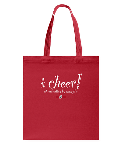 I CHEER Cheerleading By Example Canvas Shopping Tote