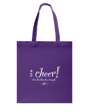 I CHEER Cheerleading By Example Canvas Shopping Tote