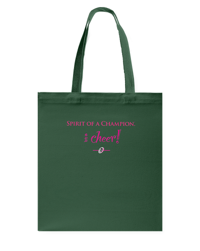 I CHEER Spirit Of A Champion Canvas Shopping Tote