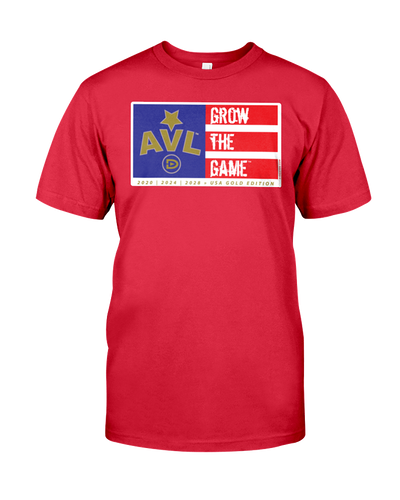 Digster AVL Grow The Game Flag USA Gold Edition Tee