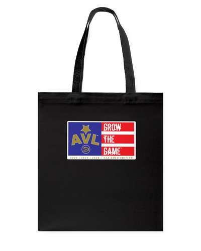 Digster AVL Grow The Game Flag USA Gold Edition Canvas Shopping Tote