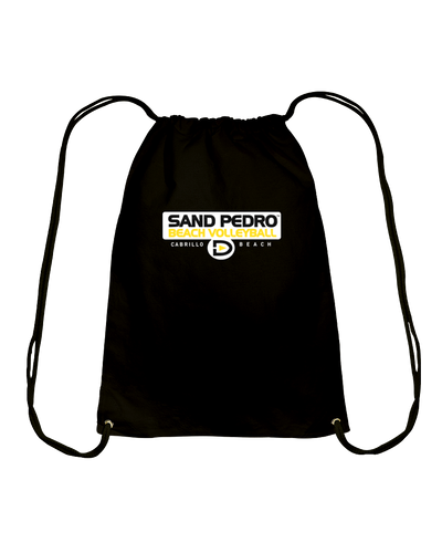 Sand Pedro Beach Volleyball Cotton Drawstring Backpack