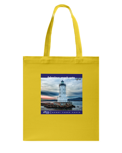 ION Fabro Fabrolous Angels Gate Lighthouse Canvas Shopping Tote