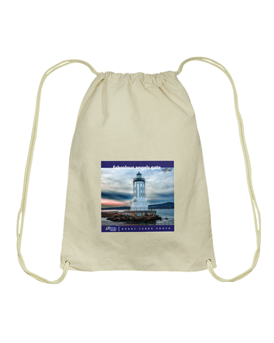 ION Fabro Fabrolous Angels Gate Lighthouse Cotton Drawstring Backpack
