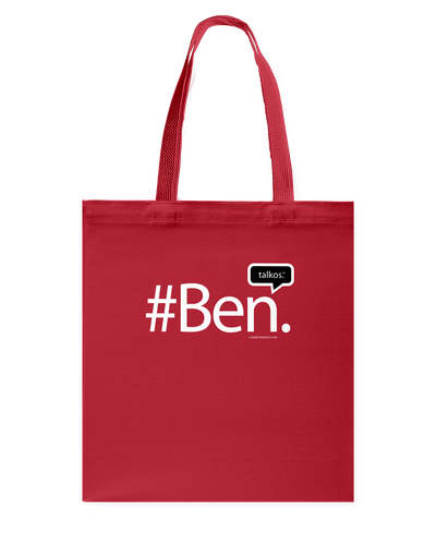 Family Famous Ben Talkos Canvas Shopping Tote