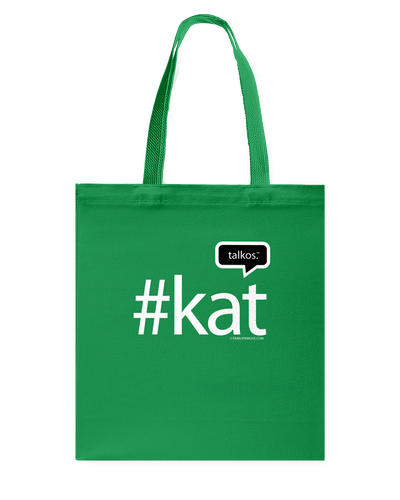 Family Famous Kat Talkos Canvas Shopping Tote