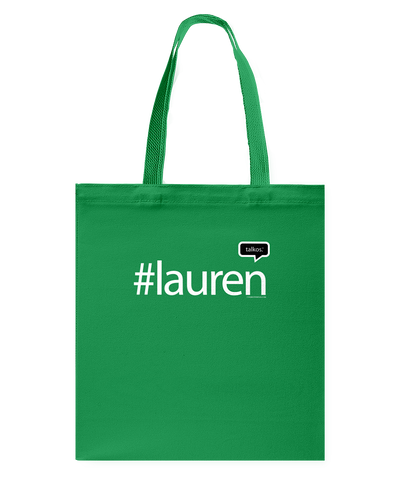Family Famous Lauren Talkos Canvas Shopping Tote