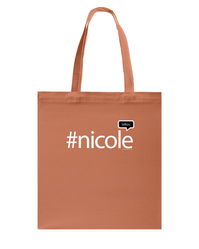 Family Famous Nicole Talkos Canvas Shopping Tote