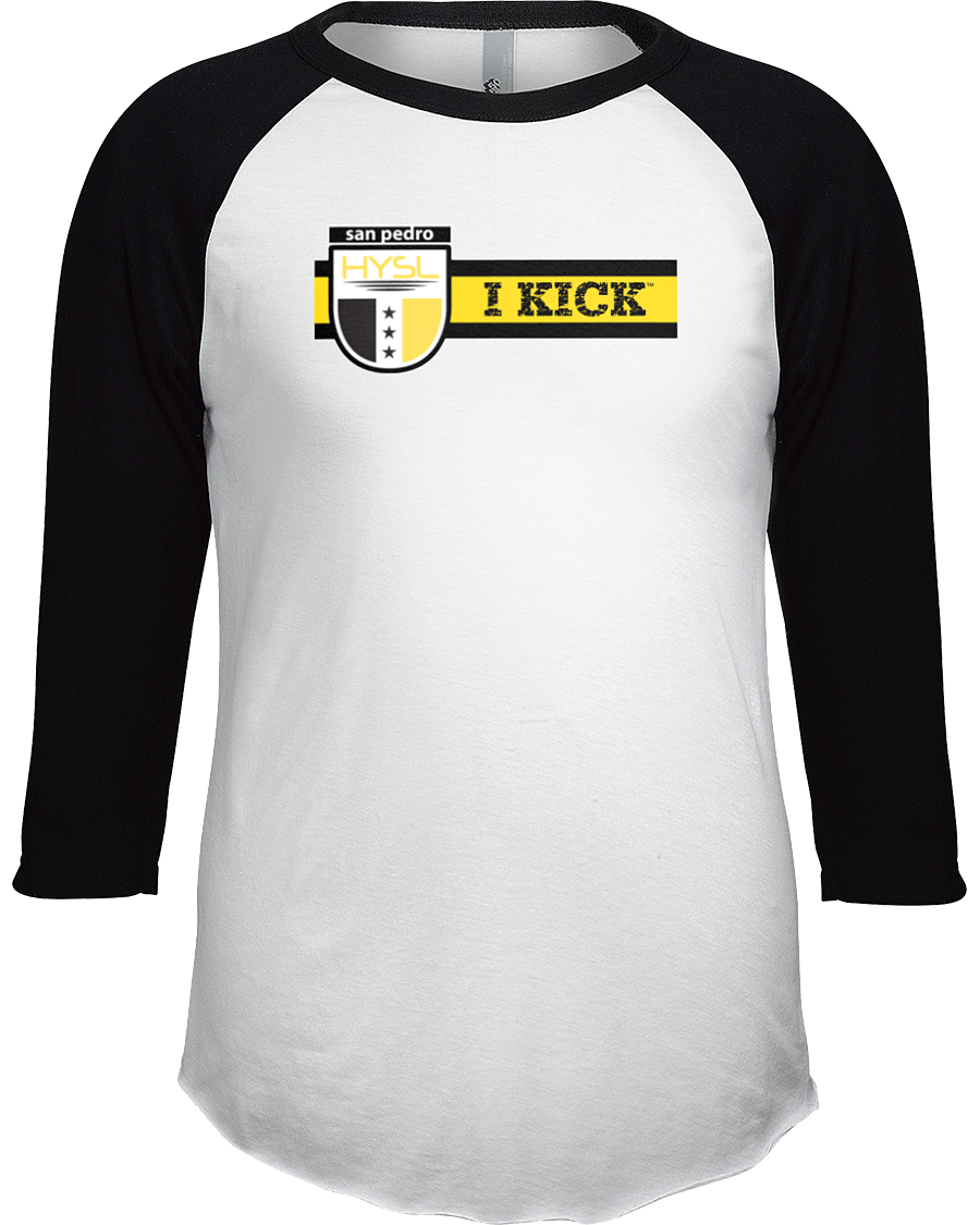 HYSL Hipe Stripe by I KICK™ 3/4 Sleeve Baseball Tee