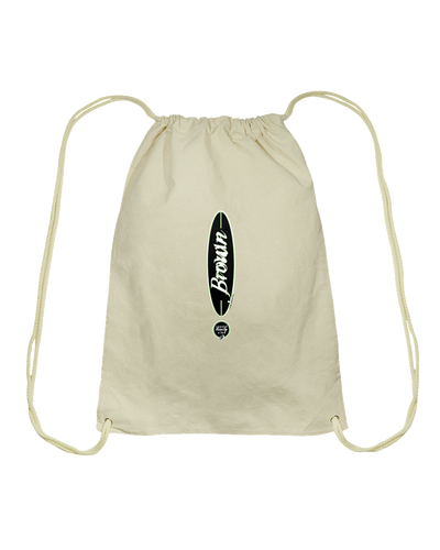 Family Famous Brown Surfclaimation Cotton Drawstring Backpack