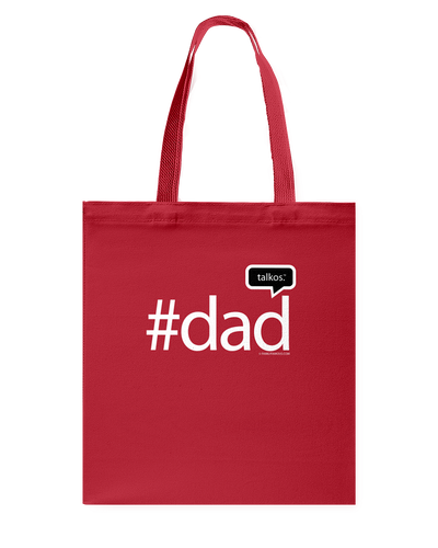 Family Famous Dad Talkos Canvas Shopping Tote