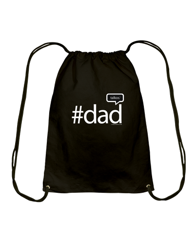 Family Famous Dad Talkos Cotton Drawstring Backpack